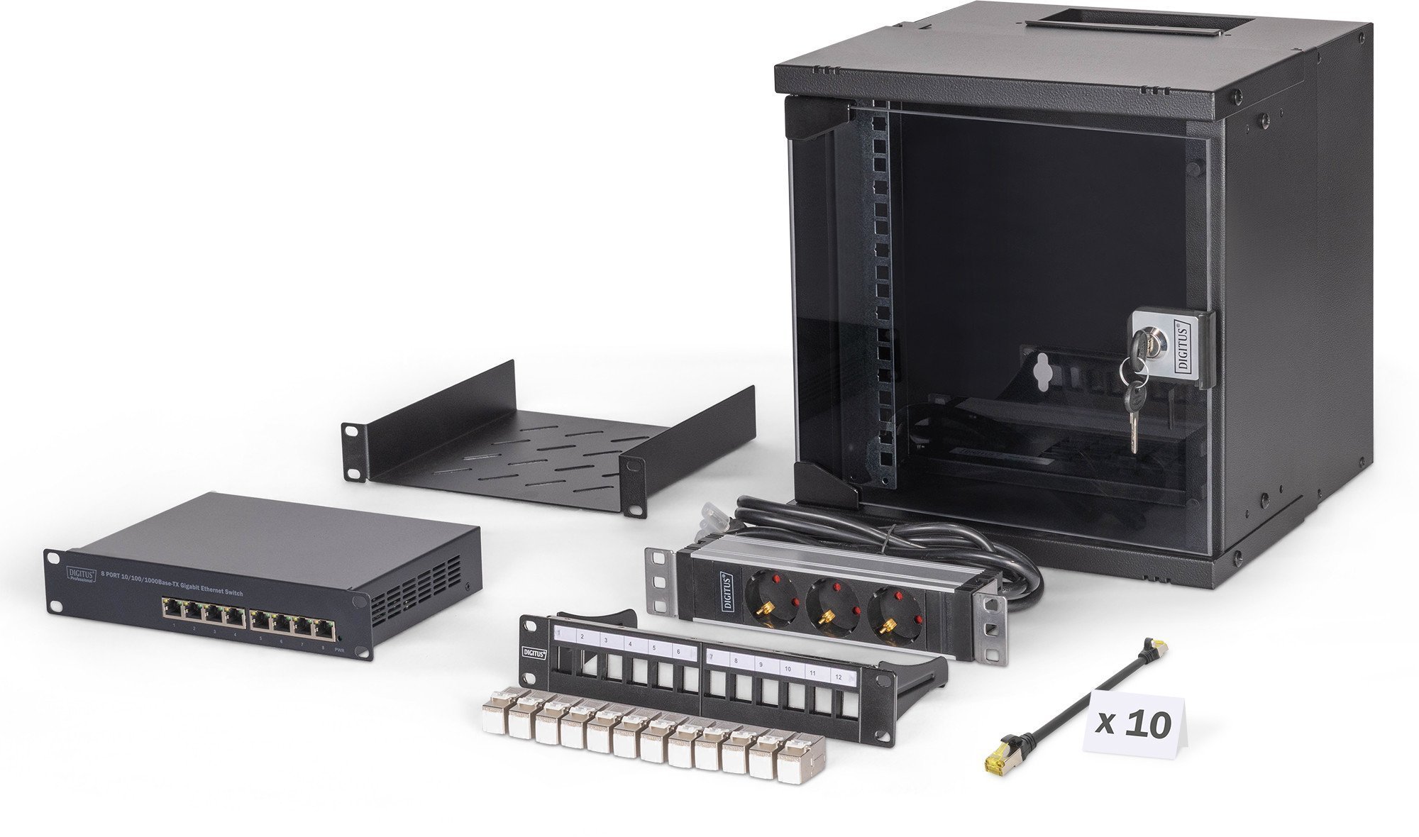 DIGITUS Netzwerk-Set 254 mm 10