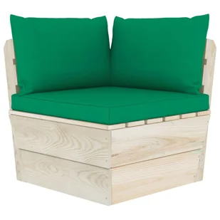 vidaXL VidaXL Ogrodowa sofa narożna z palet z poduszkami impregnowany świerk 3063353 - Sofy ogrodowe - miniaturka - grafika 2