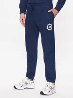 Spodnie sportowe męskie - New Balance Spodnie dresowe MP31902 Granatowy Regular Fit - miniaturka - grafika 1
