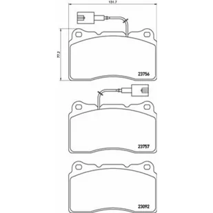 Klocki hamulcowe - komplet BREMBO P 23 154X - Klocki hamulcowe - miniaturka - grafika 1