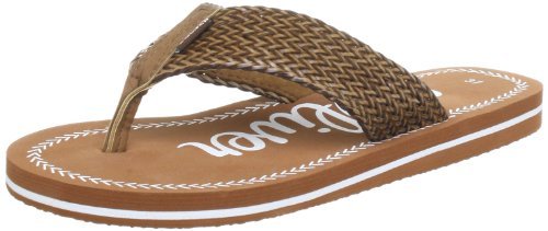 s.Oliver Damskie japonki na co dzień., brązowy - Brązowy Dark Brown 301-41 EU