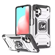 Etui i futerały do telefonów - Wozinsky Ring Armor pancerne hybrydowe etui pokrowiec + magnetyczny uchwyt Samsung Galaxy A73 srebrny - miniaturka - grafika 1