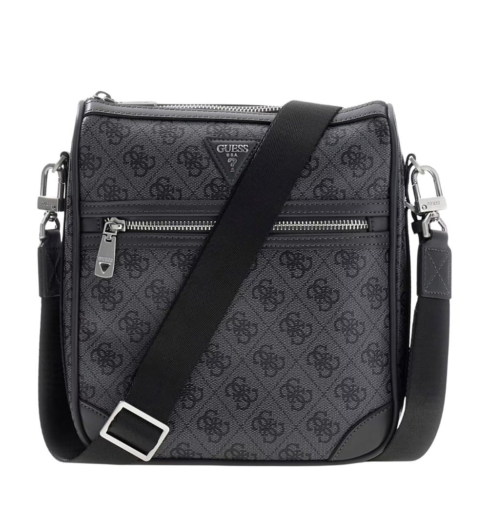 GUESS Czarna saszetka męska w monogram Milano Crossbody 2