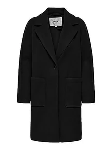 ONLY Damski płaszcz ONLNEWVICTORIA Life Coat OTW NOOS, czarny/szczegóły: melanż, S, Black/Detail:MELANGE, S - Płaszcze damskie - miniaturka - grafika 1