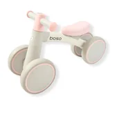 Rowerki biegowe - Rowerek biegowy na roczek Premium MILA szary z różowym siodełkiem - miniaturka - grafika 1