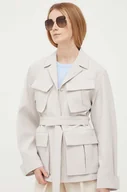 Kurtki damskie - Calvin Klein kurtka damska kolor szary przejściowa - miniaturka - grafika 1