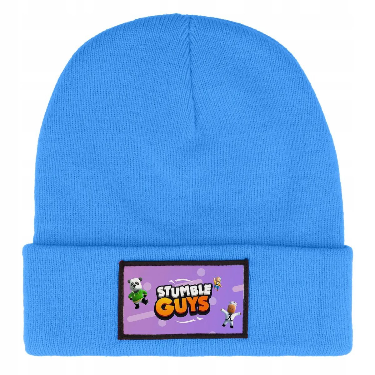 CZAPKA BEANIE ZIMOWA CIEPŁA NIEBIESKA DLA DZIECI Z MOTYWEM GAMES MIX WZORÓW