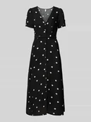 Sukienki - Taliowana sukienka casualowa z wzorem na całej powierzchni model 'JOAN' - miniaturka - grafika 1