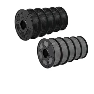 Filament PETG do drukarek 3D, średnica 1,75 mm, bez pęcherzyków powietrza, waga 10 kg, PETG 5KG BK GY - Filamenty i akcesoria do drukarek 3D - miniaturka - grafika 1