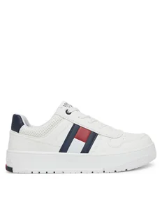 Tommy Hilfiger Sneakersy Flag Low Cut Velcro Sneaker T3X9-33859-1355 S Biały - Buty dla chłopców - miniaturka - grafika 1
