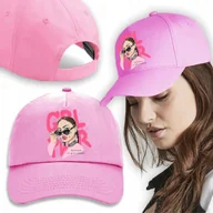 Czapki i chusty sportowe męskie - CZAPKA Różowa Daszek Na Wiosnę GIRL POWER Wzory - miniaturka - grafika 1
