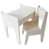 Krzesła obrotowe dla dzieci - STÓŁ 37/50 ZE SCHOWKIEM KRZESŁO REGULOWANE GRAWER DO WYBORU - miniaturka - grafika 1