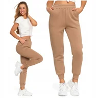 Spodnie damskie - Ocieplane Spodnie Dresowe Damskie MORAJ Wysoki Stan Kieszenie Gładkie M - miniaturka - grafika 1