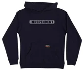 Bluzy męskie - bluza męska INDEPENDENT BAR LOGO REFLECTIVE HOODED HEAVYWEIGHT SWEATSHIRT NAVY - miniaturka - grafika 1