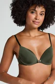Biustonosze - Hunkemöller Biustonosz usztywniany z fiszbinami Plunge Zielony - miniaturka - grafika 1