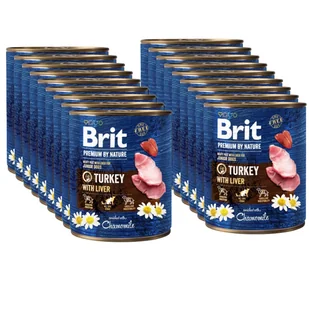 Brit Premium by Nature Turkey With Liver 18x800g - Mokra karma dla psów - miniaturka - grafika 1