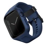 Akcesoria do smartwatchy - Uniq Pasek wymienny Monos a ochranné pouzdro na Apple Watch 45/44mm UNIQ-45MM-MONOSBLU Niebieski - miniaturka - grafika 1