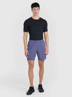 Spodenki męskie - 4F Spodenki treningowe szybkoschnące męskie - niebieskie 3XL - miniaturka - grafika 1