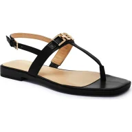 Sandały damskie - Guess Skórzane sandały - miniaturka - grafika 1