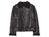 Kurtki i płaszcze dla chłopców - pepperts!® Kurtka dziecięca w stylu ramoneski, z kożuszkiem (158, Czarny) - miniaturka - grafika 1