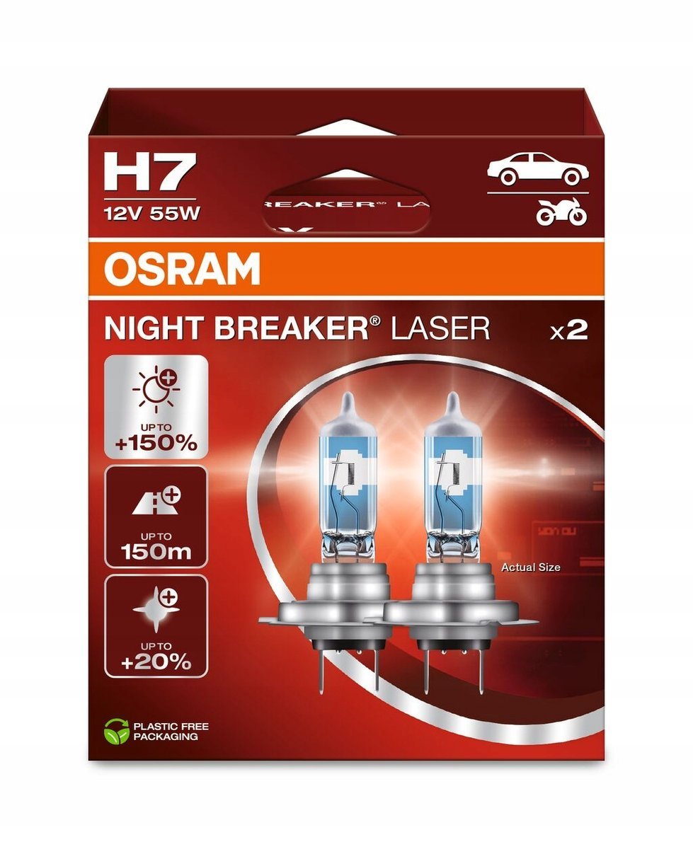 OSRAM NIGHT BREAKER LASER 64210NL-2HB H7 PX26d 12V 55W BOX 2szt