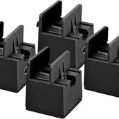 Zawiasy, okucia i inne akcesoria - Regulowany podnóżek – solidny podnóżek do mebli – sofa, biurko, szafka – zestaw 4 szt. – czarny – 5 x 3,5-5 cm - miniaturka - grafika 1