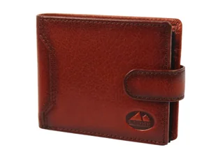 Portfel Męski Skórzany EL FORREST Średni Poziomy Z Zapięciem Jedno Skrzydełko 850 29 RFID BRĄZOWY 11.5 x 9 x 3 [cm] - Portfele - miniaturka - grafika 3