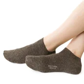 Skarpetki męskie - Len i bawełna brązowe stopki unisex-44-46 - miniaturka - grafika 1