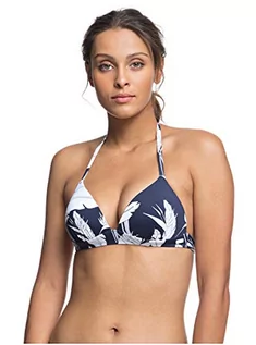 Koszulki i topy damskie - Roxy damski nadruk plaża klasyka formowany trójkątny top bikini Mood Indigo Flying Flowers S M ERJX304081 - grafika 1