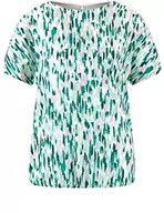 Koszulki i topy damskie - GERRY WEBER Edition T-shirt damski, Zielony/liliowy/różowy Patch, 46 PL - miniaturka - grafika 1