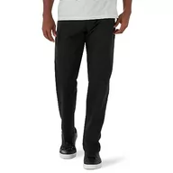 Spodenki męskie - Lee Męskie spodnie Total Freedom Stretch Relaxed Fit Flat Front Casual, Czarny, 40W / 32L - miniaturka - grafika 1