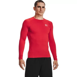 Męski longsleeve treningowy UNDER ARMOUR UA HG Armour Comp LS - czerwony - Koszulki sportowe męskie - miniaturka - grafika 1