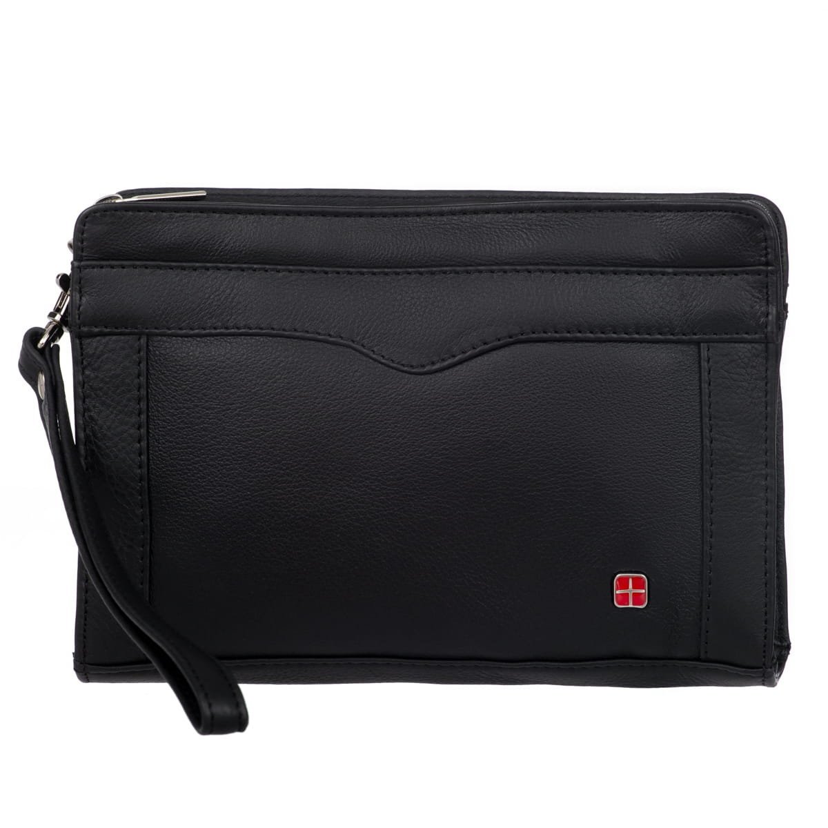 Saszetka Męska Skórzana Jedna Komora Albatross Czarna