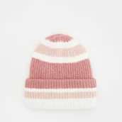 Czapki dla dzieci - Reserved - Czapka w paski - Różowy - miniaturka - grafika 1