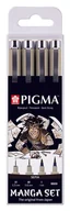Akcesoria kreślarskie - Talens Sakura, zestaw cienkopisów, Manga Pigma Set, 4 sztuki - miniaturka - grafika 1