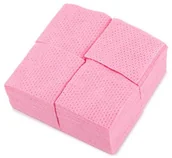 Kosmetyczne akcesoria jednorazowe - Perforowane waciki bezpyłowe do paznokci AlleMed różowe 5x5 cm 250szt - miniaturka - grafika 1
