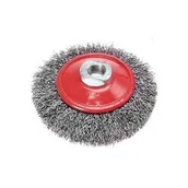 Pozostałe wyposażenie warsztatu - VERTO VERTO Szczotka druciana VERTO 62H112 tarczowa odgięta 100 mm x M14 62H112 62H112 - miniaturka - grafika 1