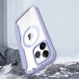 Etui iPhone 15 Pro Max magnetyczny pokrowiec MagSafe z klapką Dux Ducis Skin X Pro - fioletowe - Etui i futerały do telefonów - miniaturka - grafika 13