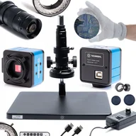 Mikroskopy i lupy - Mikroskop cyfrowy 10A Regulowane oświetlenie 56XLED Kamera Techrebal T250 5MP - miniaturka - grafika 1