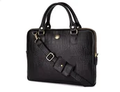 Torby męskie - Skórzana męska torba na laptop z uchwytem SOLIER - miniaturka - grafika 1