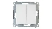 Wyłączniki światła i elektryczne - Kontakt Simon KONTAKT- SIMON 54 BIAŁY Przycisk Podwójny ZWIERNY (DP2.01/11) - miniaturka - grafika 1
