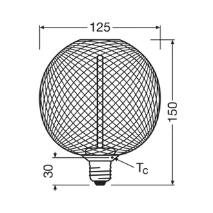 OSRAM Decor LED Straw Filament Globe E27 3,5W złota 1800K - Żarówki LED - miniaturka - grafika 1