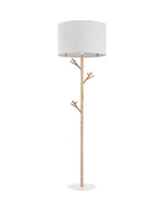 Lampy stojące - Lampa podłogowa Albero Linen, stojąca, do czytania, boho, drewniana - miniaturka - grafika 1