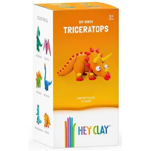 HEY CLAY Masa plastyczna HEY CLAY Triceratops HCLMD003PCS - Masy plastyczne - miniaturka - grafika 1