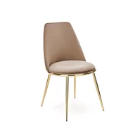 Krzesła - Krzesło Metalowe K-460 Złoty / Beż Halmar - miniaturka - grafika 1