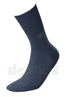 Bielizna lecznicza - JJW DeoMed Cotton Silver bawełniane bezuciskowe skarpetki zdrowotne, antybakteryjne, antyzapachowe z jonami srebra rozmiar 35-38 GRANATOWE - miniaturka - grafika 1