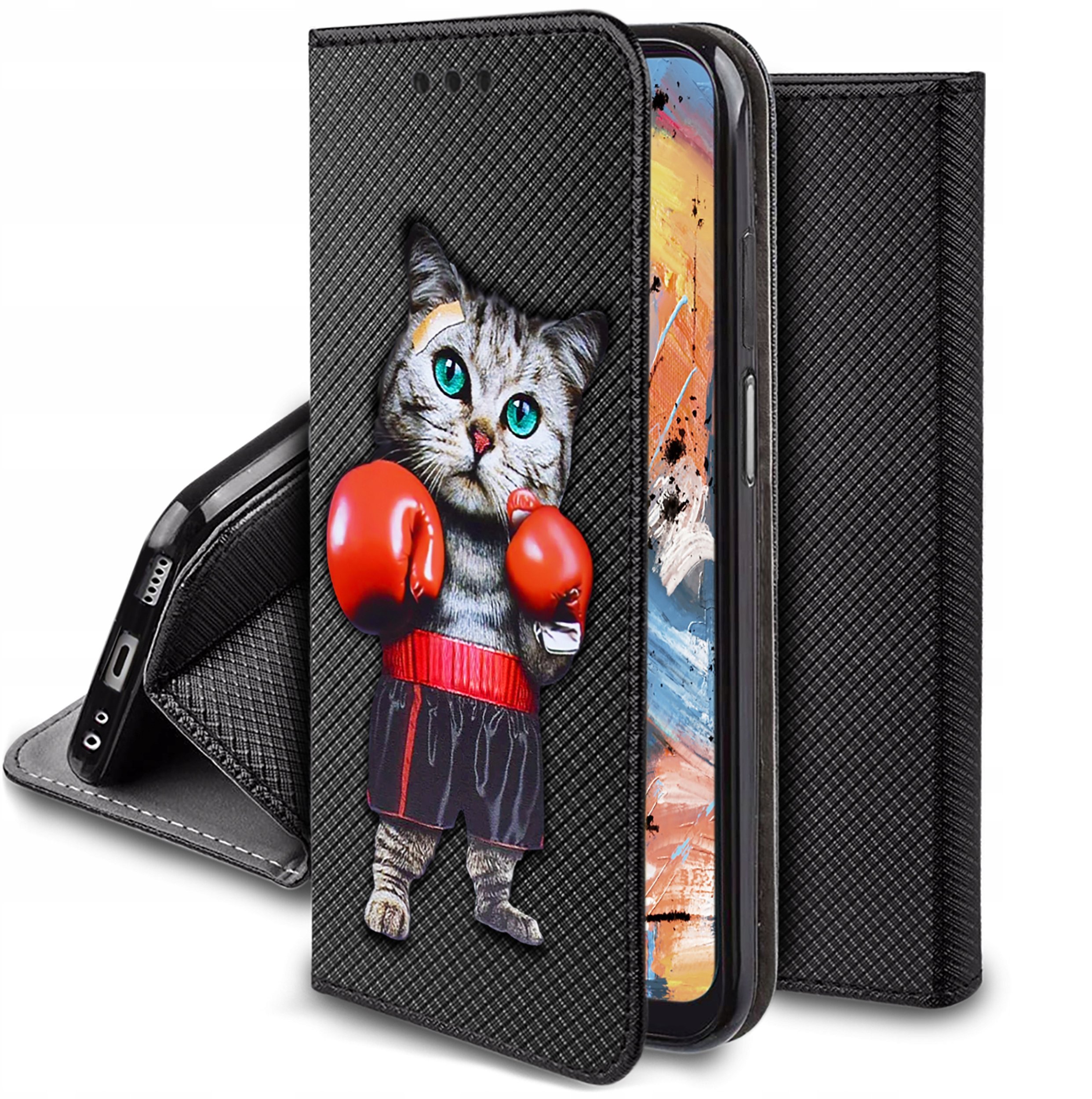 Etui do Tecno Spark 10 Pro MAGNET WZORY CASE PORTFEL + SZKŁO OCHRONNE 9H