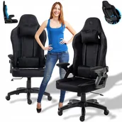 Fotele gamingowe - Fotel Biurowy Gamingowy Krzesło Obrotowe Krzesło Jupiter Czarny - miniaturka - grafika 1