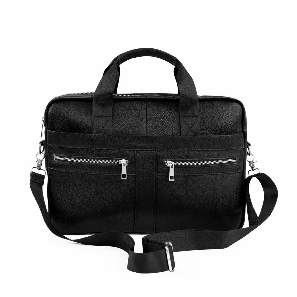 Duża skórzana męska torba na laptopa i dokumenty Solier SL45 Milo czarny