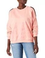 Bluzy damskie - Armani Exchange Damska bluza z długim rękawem, niezakryte ramiona, nadruk z przodu, z logo Back Logo Polo, Rose Shade, ekstra mała - miniaturka - grafika 1